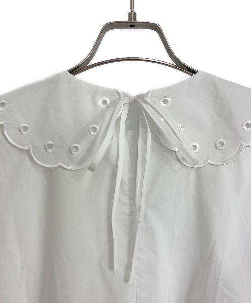 YORI（ヨリ）YORI (ヨリ) yori/ヨリ スカラップ刺繍ノースリーブブラウス ホワイト サイズ:Fの古着・服飾アイテム