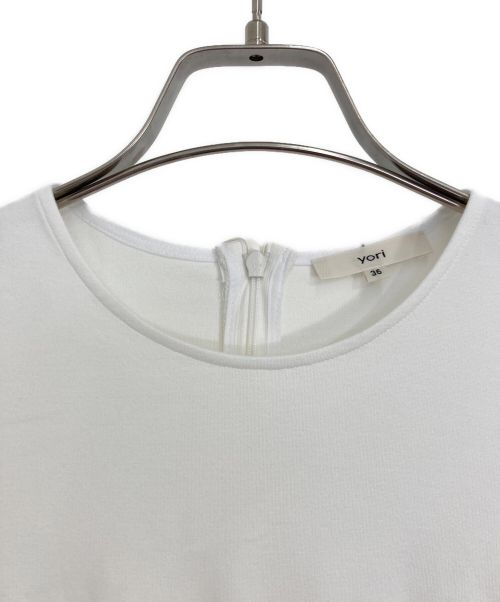YORI（ヨリ）YORI (ヨリ) yori/ヨリ ドッキングティアードブラウス ホワイト サイズ:36の古着・服飾アイテム