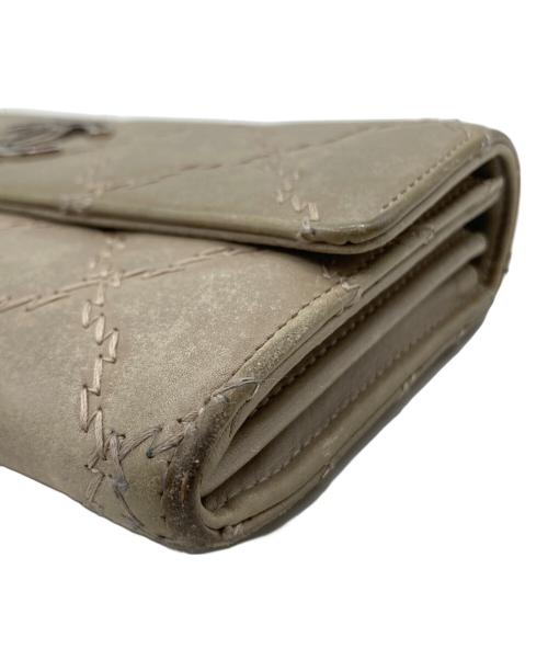 CHANEL（シャネル）CHANEL (シャネル) ココマーク ウルトラステッチ ファスナー 長財布 ベージュの古着・服飾アイテム