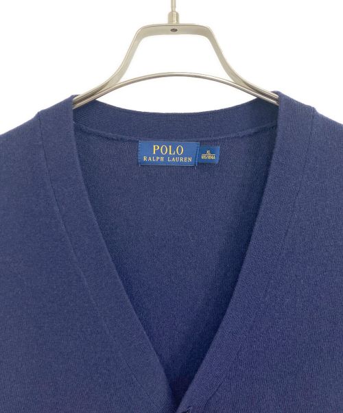 POLO RALPH LAUREN（ポロ・ラルフローレン）POLO RALPH LAUREN (ポロ・ラルフローレン) POLO RALPH LAUREN ニットカーディガン ネイビー サイズ:XLの古着・服飾アイテム