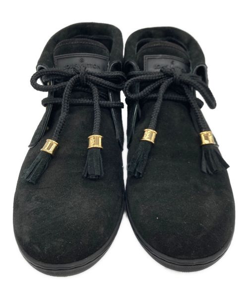 LOUIS VUITTON（ルイ ヴィトン）LOUIS VUITTON (ルイ ヴィトン) スエード ショートブーツ ブラック サイズ:37の古着・服飾アイテム