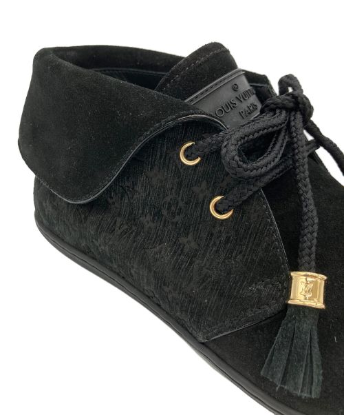 LOUIS VUITTON（ルイ ヴィトン）LOUIS VUITTON (ルイ ヴィトン) スエード ショートブーツ ブラック サイズ:37の古着・服飾アイテム