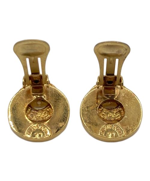 CELINE（セリーヌ）CELINE (セリーヌ) CELINE ダブルサークルパールイヤリング ゴールドの古着・服飾アイテム