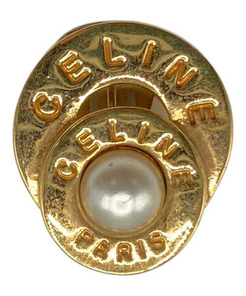 CELINE（セリーヌ）CELINE (セリーヌ) CELINE ダブルサークルパールイヤリング ゴールドの古着・服飾アイテム