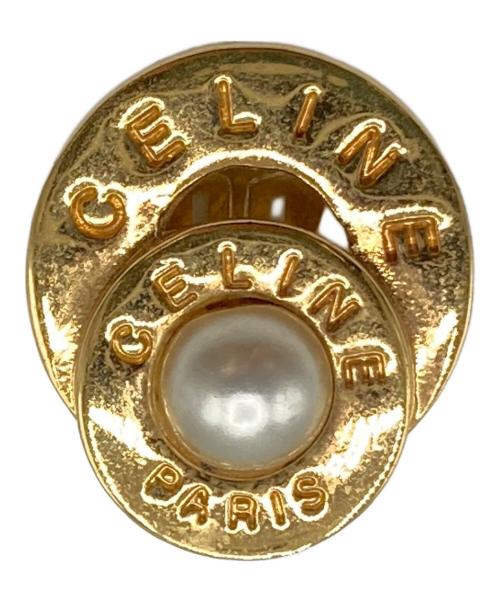 CELINE（セリーヌ）CELINE (セリーヌ) CELINE ダブルサークルパールイヤリング ゴールドの古着・服飾アイテム