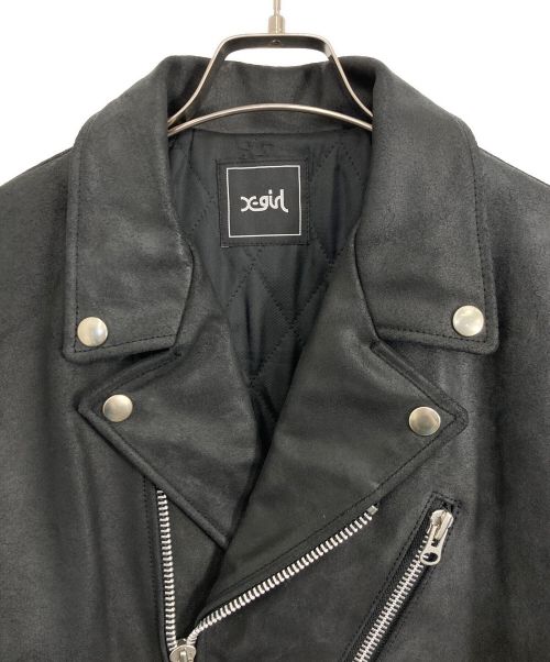 X-GIRL（エックスガール）X-GIRL (エックスガール) DOUBLE RIDERS JACKET/ダブルライダースジャケット ブラック サイズ:1の古着・服飾アイテム