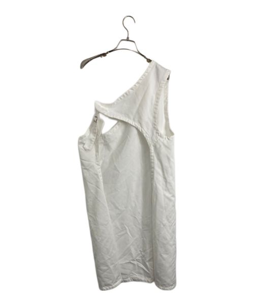 COMME des GARCONS HOMME PLUS（コムデギャルソンオムプリュス）COMME des GARCONS HOMME PLUS (コムデギャルソンオムプリュス) アシンメトリーロングベスト ホワイト サイズ:Mの古着・服飾アイテム