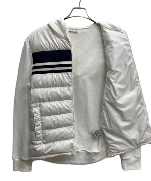 MONCLER（モンクレール）MONCLER (モンクレール) ダウンジャケット ホワイト×ネイビー サイズ:Lの古着・服飾アイテム