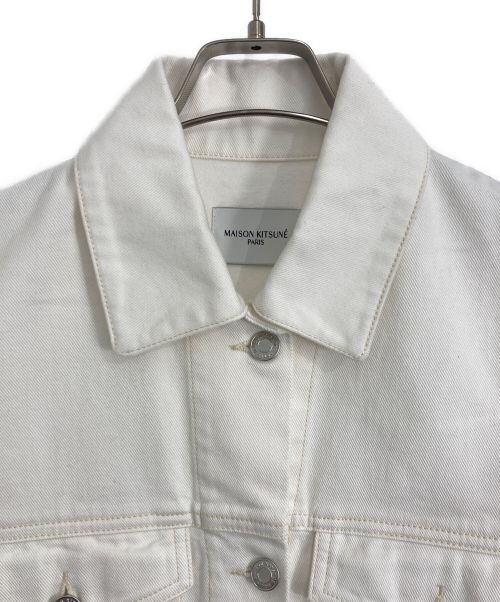 maison kitsune（メゾンキツネ）maison kitsune (メゾンキツネ) MAISON KITSUNE PARIS ホワイトデニムジャケット ホワイト サイズ:XSの古着・服飾アイテム