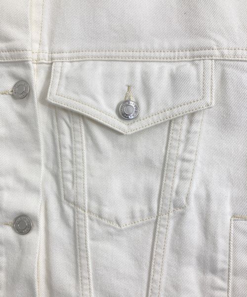 maison kitsune（メゾンキツネ）maison kitsune (メゾンキツネ) MAISON KITSUNE PARIS ホワイトデニムジャケット ホワイト サイズ:XSの古着・服飾アイテム