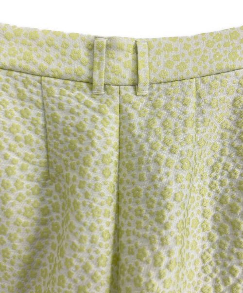 6(ROKU) BEAUTY&YOUTH（ロク ビューティーアンドユース）6(ROKU) BEAUTY&YOUTH (ロク ビューティーアンドユース) KOBANA JACQUARD PANTS 黄緑 サイズ:38の古着・服飾アイテム