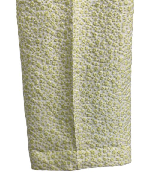 6(ROKU) BEAUTY&YOUTH（ロク ビューティーアンドユース）6(ROKU) BEAUTY&YOUTH (ロク ビューティーアンドユース) KOBANA JACQUARD PANTS 黄緑 サイズ:38の古着・服飾アイテム