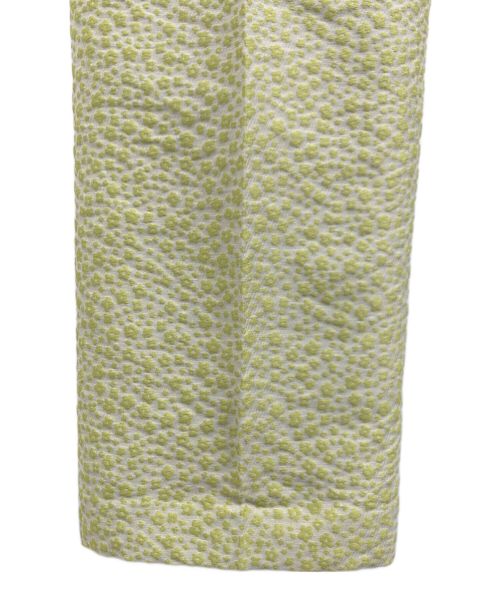 6(ROKU) BEAUTY&YOUTH（ロク ビューティーアンドユース）6(ROKU) BEAUTY&YOUTH (ロク ビューティーアンドユース) KOBANA JACQUARD PANTS 黄緑 サイズ:38の古着・服飾アイテム