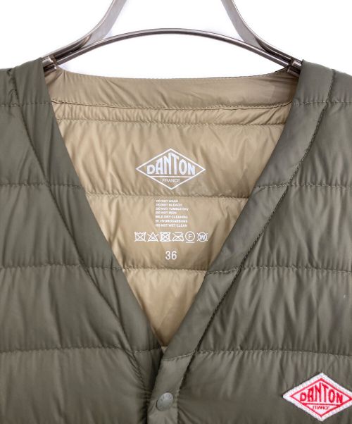 DANTON（ダントン）DANTON (ダントン) DANTON（ダントン）V Neck Inner Down Long Jacket グリーン サイズ:36の古着・服飾アイテム