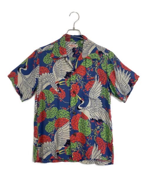 Sun Surf（サンサーフ）Sun Surf (サンサーフ) SUN SURF CRANE IN FLIGHT ブルー×レッド サイズ:Sの古着・服飾アイテム