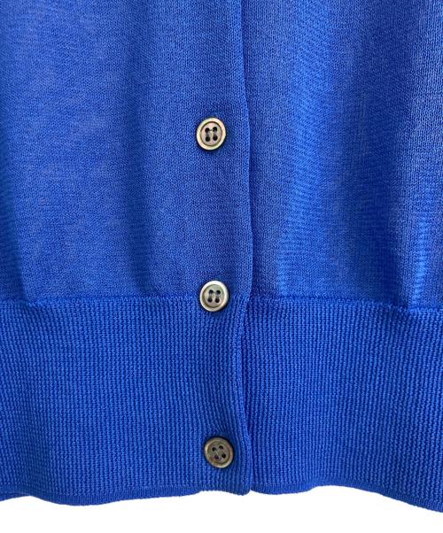 BEAUTY&YOUTH（ビューティーアンドユース）BEAUTY&YOUTH (ビューティーアンドユース) シアー クルーネック カーディガン ―ウォッシャブル― ブルー サイズ:FREEの古着・服飾アイテム