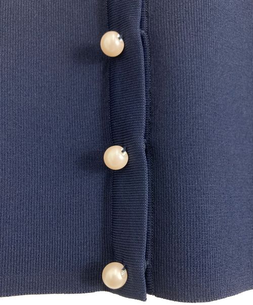 BORDERS at BALCONY（ボーダーズアットバルコニー）BORDERS at BALCONY (ボーダーズアットバルコニー) BORDERS at BALCONY ニットカーディガン ネイビー サイズ:36の古着・服飾アイテム