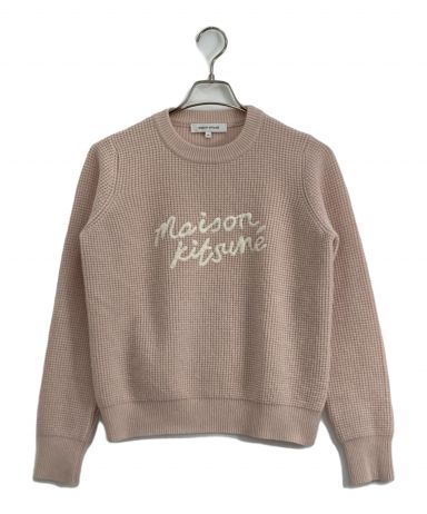 MAISON KITSUNÉ ピンク ニットセーター Maison Kitsuné ピンク ケーブルニット セーター - メルカリ