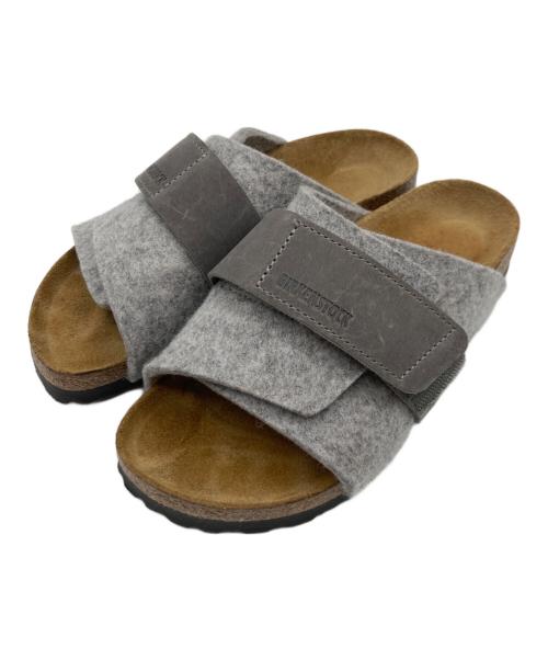 BIRKENSTOCK（ビルケンシュトック）BIRKENSTOCK (ビルケンシュトック) Kyoto Natural Leather-Felt グレー サイズ:22.5の古着・服飾アイテム