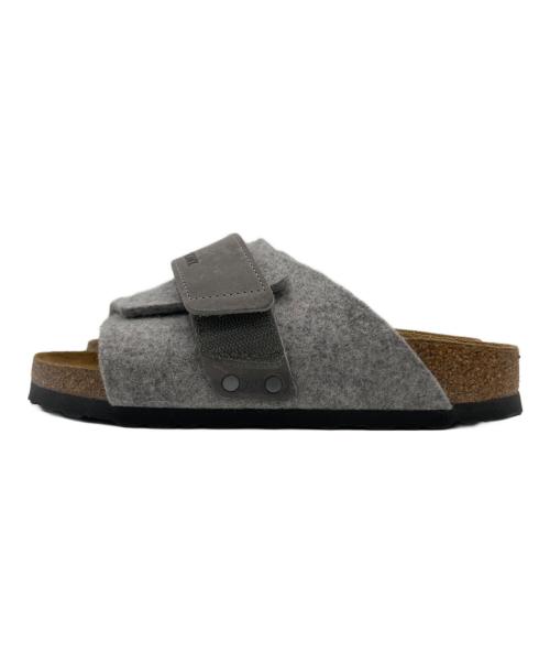BIRKENSTOCK（ビルケンシュトック）BIRKENSTOCK (ビルケンシュトック) Kyoto Natural Leather-Felt グレー サイズ:22.5の古着・服飾アイテム