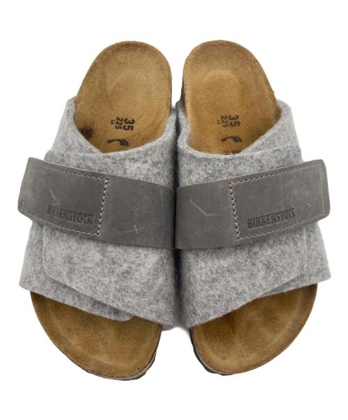 BIRKENSTOCK（ビルケンシュトック）BIRKENSTOCK (ビルケンシュトック) Kyoto Natural Leather-Felt グレー サイズ:22.5の古着・服飾アイテム