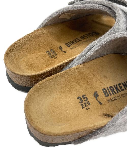 BIRKENSTOCK（ビルケンシュトック）BIRKENSTOCK (ビルケンシュトック) Kyoto Natural Leather-Felt グレー サイズ:22.5の古着・服飾アイテム