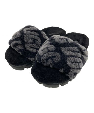 中古・古着通販】UGG (アグ) UGG ファーサンダル ブラック サイズ:US 5