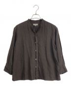 MARGARET HOWELLマーガレットハウエル）の古着「リネンシャツ」｜ブラウン