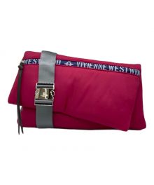 Vivienne Westwood（ヴィヴィアンウエストウッド）の古着「ロゴファスナー ボディバッグ」｜ショッキングピンク