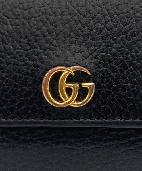 GUCCI（グッチ）GUCCI (グッチ) GUCCI GG 3つ折り財布 ブラックの古着・服飾アイテム