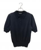 SINMEシンメ）の古着「SINME ポロカラーニット」｜ブラック
