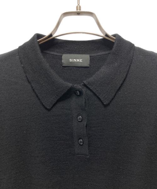 SINME（シンメ）SINME (シンメ) SINME ポロカラーニット ブラック サイズ:Mの古着・服飾アイテム