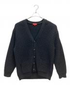 SUPREMEシュプリーム）の古着「Waffle Knit Cardigan」｜ブラック