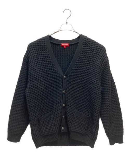 SUPREME（シュプリーム）Supreme (シュプリーム) Waffle Knit Cardigan ブラック サイズ:Lの古着・服飾アイテム