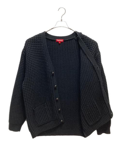 SUPREME（シュプリーム）Supreme (シュプリーム) Waffle Knit Cardigan ブラック サイズ:Lの古着・服飾アイテム