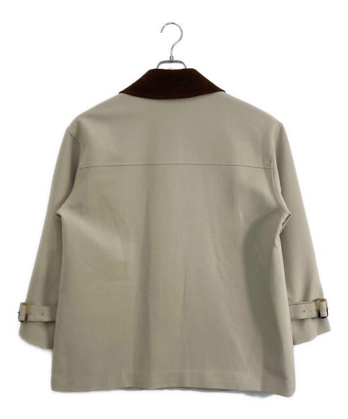 Fano Studios（ファノ ストゥディオズ）Fano Studios (ファノ ストゥディオズ) コーデュロイカラー ミドルトレンチコート ベージュ×ブラウン サイズ:Sの古着・服飾アイテム