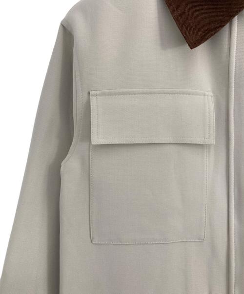 Fano Studios（ファノ ストゥディオズ）Fano Studios (ファノ ストゥディオズ) コーデュロイカラー ミドルトレンチコート ベージュ×ブラウン サイズ:Sの古着・服飾アイテム