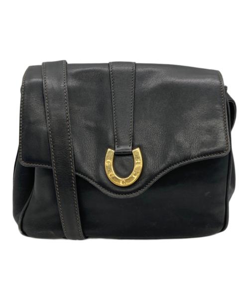 GUCCI（グッチ）GUCCI (グッチ) GUCCI ホースシュー ショルダーバッグ ブラックの古着・服飾アイテム