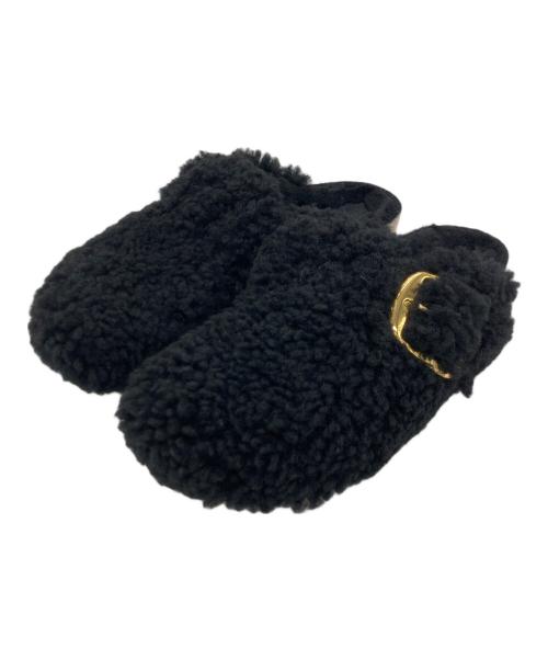 BIRKENSTOCK（ビルケンシュトック）BIRKENSTOCK (ビルケンシュトック) Boston Big Buckle Teddy Rivet logo OS ブラック サイズ:UK 3.5の古着・服飾アイテム