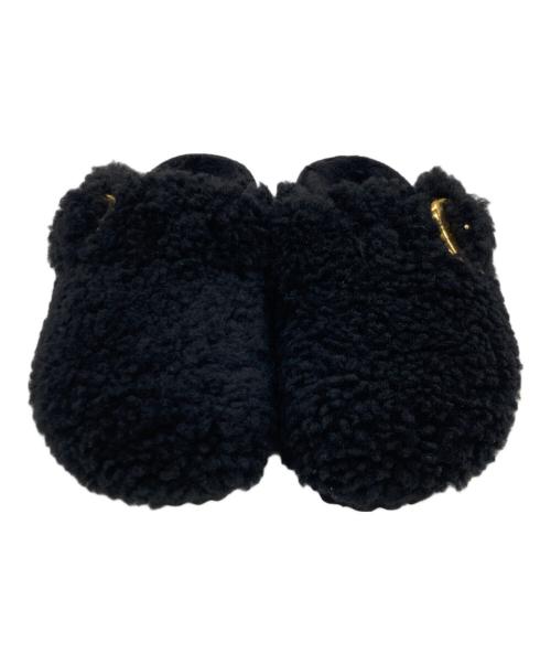 BIRKENSTOCK（ビルケンシュトック）BIRKENSTOCK (ビルケンシュトック) Boston Big Buckle Teddy Rivet logo OS ブラック サイズ:UK 3.5の古着・服飾アイテム