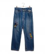 X-LARGEエクストララージ）の古着「EMBROIDERY RAVE DENIM」｜インディゴ