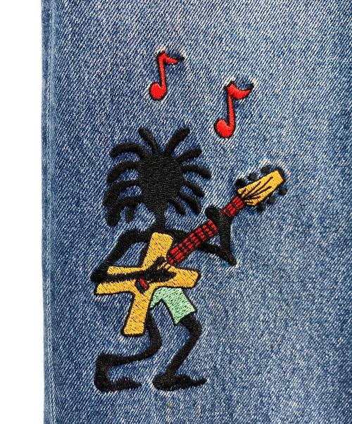 X-LARGE（エクストララージ）X-LARGE (エクストララージ) EMBROIDERY RAVE DENIM インディゴ サイズ:34inchの古着・服飾アイテム