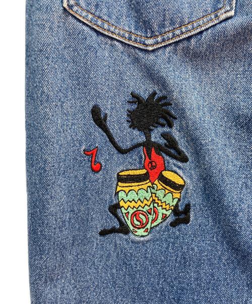 X-LARGE（エクストララージ）X-LARGE (エクストララージ) EMBROIDERY RAVE DENIM インディゴ サイズ:34inchの古着・服飾アイテム