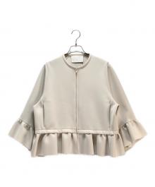 BALLSEY（ボールジィ）の古着「スキューバジャージー フレアブルゾン」｜ベージュ