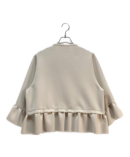 BALLSEY（ボールジィ）BALLSEY (ボールジィ) スキューバジャージー フレアブルゾン ベージュ サイズ:36の古着・服飾アイテム