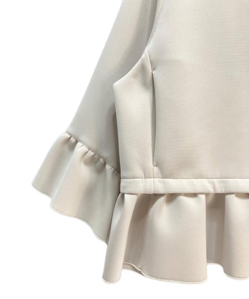 BALLSEY（ボールジィ）BALLSEY (ボールジィ) スキューバジャージー フレアブルゾン ベージュ サイズ:36の古着・服飾アイテム