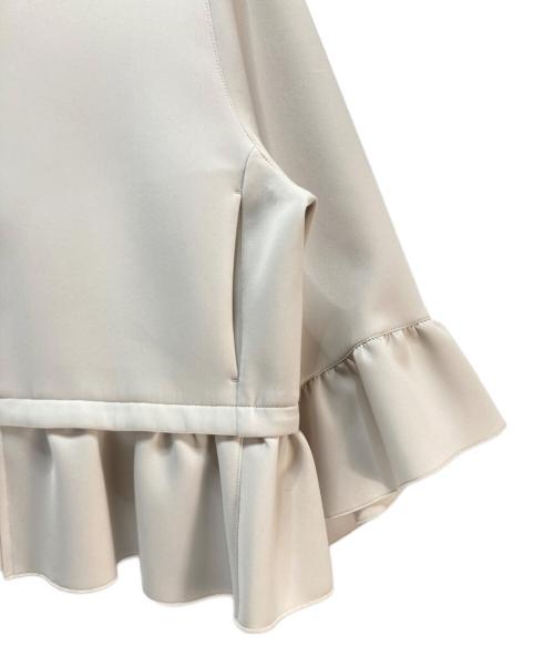 BALLSEY（ボールジィ）BALLSEY (ボールジィ) スキューバジャージー フレアブルゾン ベージュ サイズ:36の古着・服飾アイテム