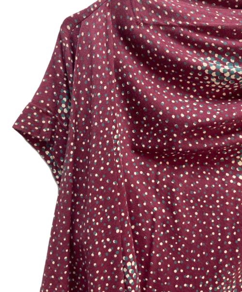 Vivienne Westwood RED LABEL（ヴィヴィアンウエストウッドレッドレーベル）Vivienne Westwood RED LABEL (ヴィヴィアンウエストウッドレッドレーベル) 変形ドレープ オーブドットワンピース レッド サイズ:2の古着・服飾アイテム