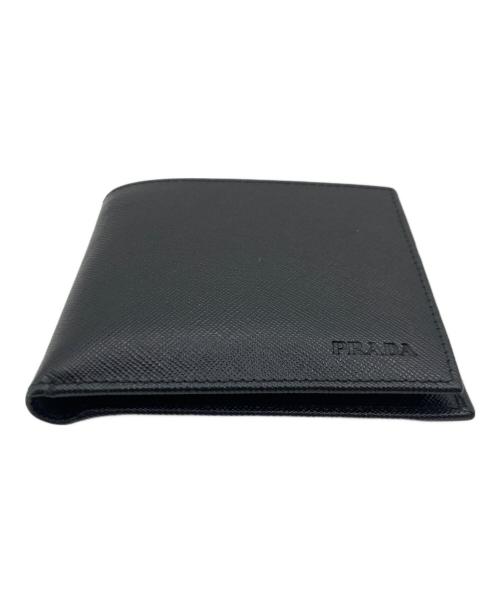 PRADA（プラダ）PRADA (プラダ) PRADA 2つ折り財布 ブラックの古着・服飾アイテム