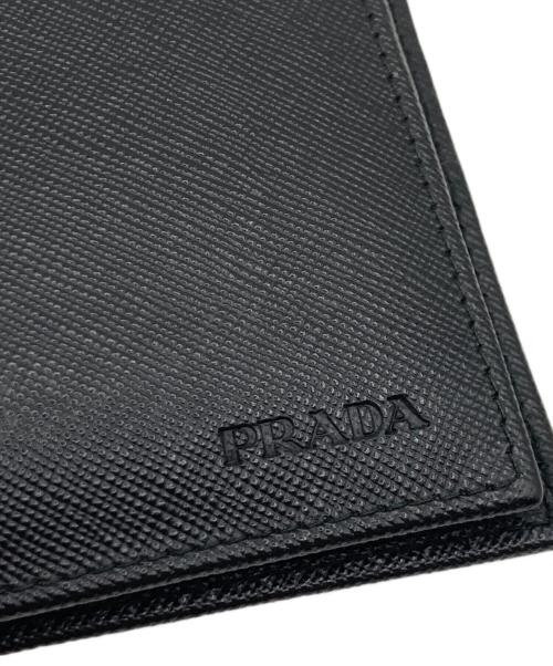 PRADA（プラダ）PRADA (プラダ) PRADA 2つ折り財布 ブラックの古着・服飾アイテム